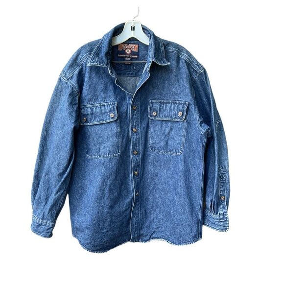 Vintage Duluth Trading Co. size L heavy 100% cotton made in Hong Kong. - Picture 1 of 10